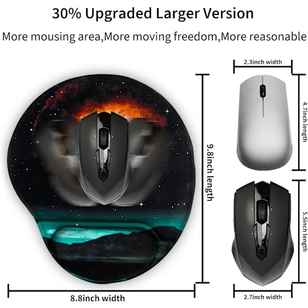 Ergonomisk Musmatta med handledsstöd, Söt Musmatta med handledsstöd, Bekväm Musmatta för Hemmakontor, Spel och Arbetsdator