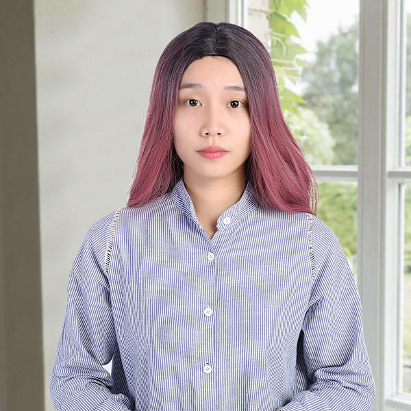 Naisten pitkä vaaleanpunainen aaltoileva synteettinen hiuslämänkestävä cosplay-kihara peruukki