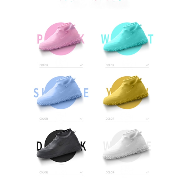 Sadesaappaat Kengänpeitteet, Uusiokäyttöiset Vedenpitävät Silikonikengänpeitteet, Uusiokäyttöiset Helppo Kantaa Naisille, Miehille, Lapsille. Vihreä (XL)