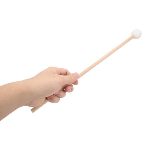 2 kpl Bell Mallet Vaahterakahva Kumipää Upeat Äänet Ksilofoni Vasara Marimba Valkoinen