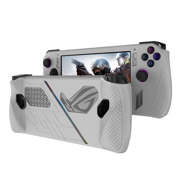 Silikon/TPU Transparent Skyddande Skal + Bärväska för Asus ROG Ally Fullt Skydd Handhållen Spelkonsol Tillbehör