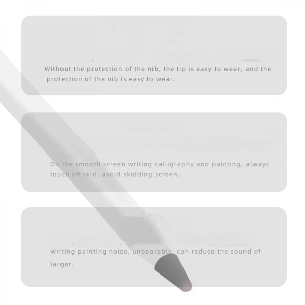 8 stk. Silikone Blyantspids/Tip Beskyttelseshætte Til Tegning Støjfri Til Apple Pencil 1./2. Generations Udskiftning Skridsikker Skrivning