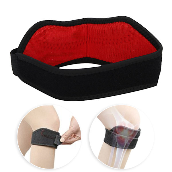 Utomhus Sport Knäskydd Protector Cykling Justerbar Andningsbar Elastisk Patella Rem Wrap