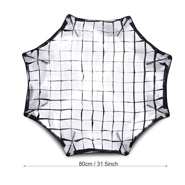 Vävnad för Speedlite Softbox Flash Studio Ljuskontroll Fototillbehör (80cm)