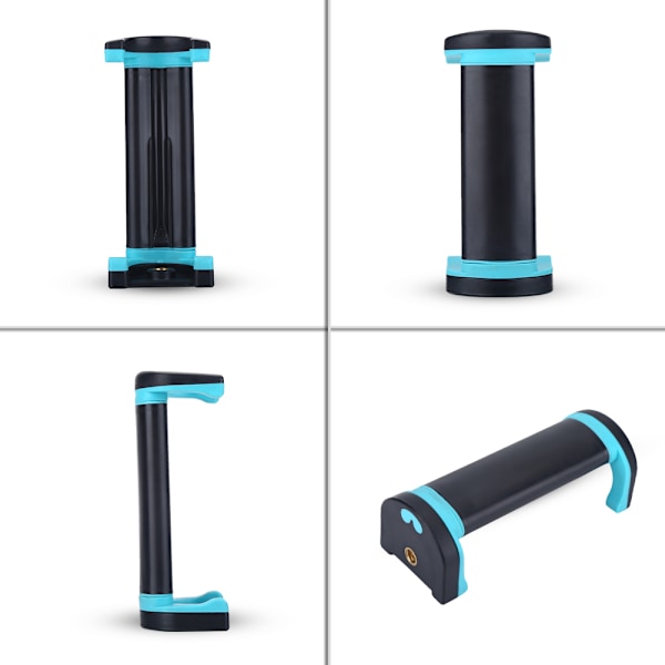 Bärbar flexibel justerbar mobiltelefonplatta kameraklämma för stativ monopod (blå-vertikal)
