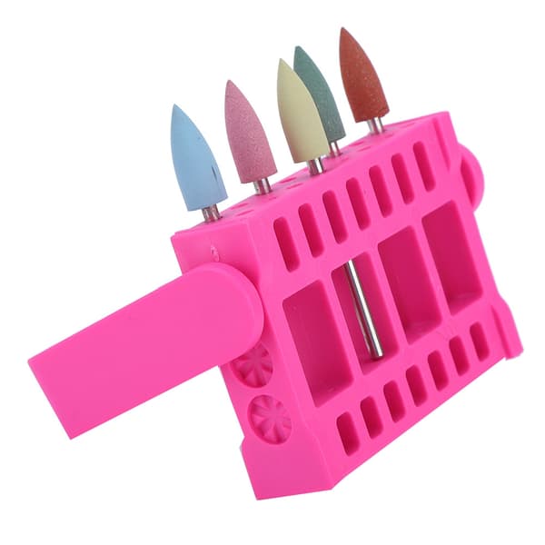 16 hullers manicure bore bits holder container display case negle slibning hoved opbevaringsboks 2#