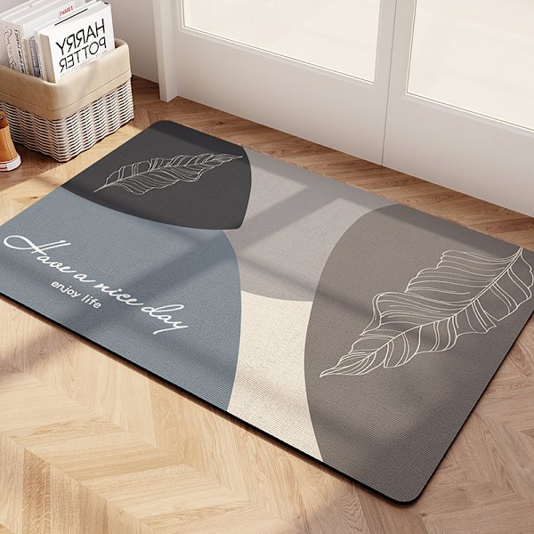 Mjuk kiselalger lerabsorberande golvmatta halkfri badrumsfotdyna snabbtorkande halkfri matta，31,5*20in，80*50cm