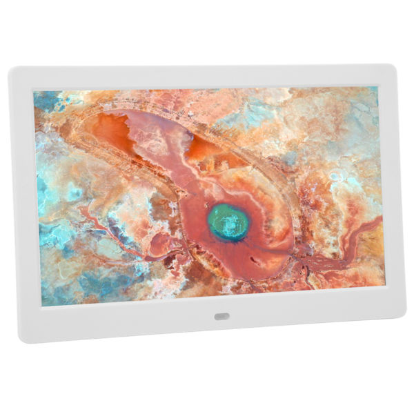 10-tums digital fotoram WiFi fotoram IPS HD 1024x600 skärm musik fjärrkontroll kalender 100-240V med fäste för hem EU-kontakt