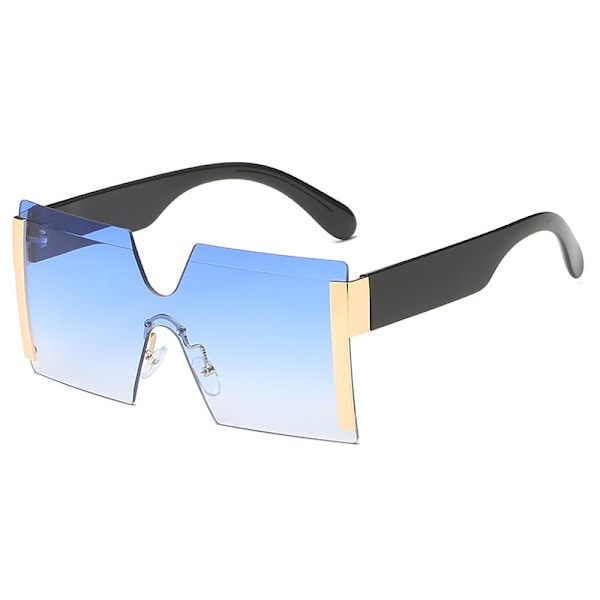 Overdimensjonerte firkantede solbriller for kvinner Trendy Fashion Rimless Frame Briller Transparent Briller