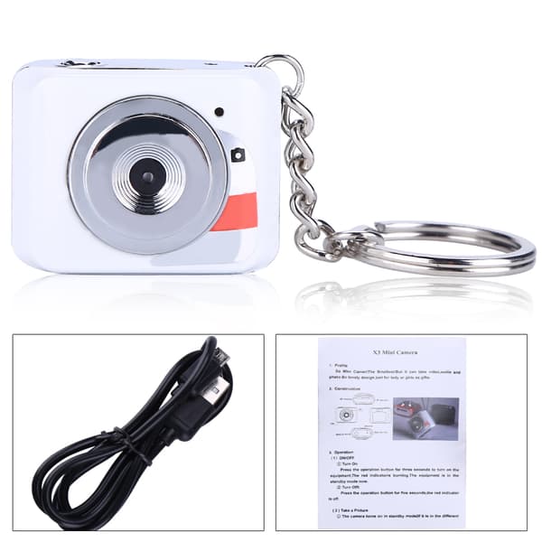 Bærbar Multifunksjonell Mini HD Digital DV Kamera Videoopptaker Barnegave Videokamera (Hvit)
