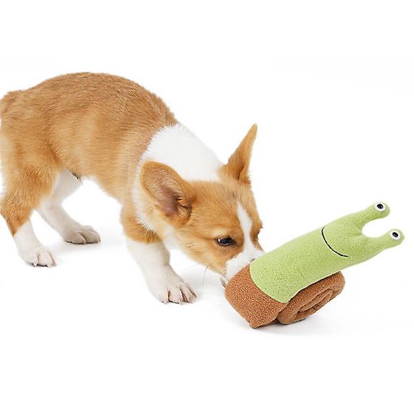 Husdjurssnigel Sniffed Toy Sniffing Snail Toy Interaktiv Hund Leksak Valp Sniffing Träning Leksak Hund Tugga Aktivitet Plysch Leksak