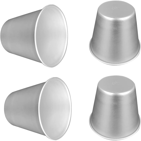 12 Stk. buddingforme til bagning af enkel muffinplade cupcakeforme ramekiner kopper non-stick soufflé darioles forme aluminium, 8 cm H