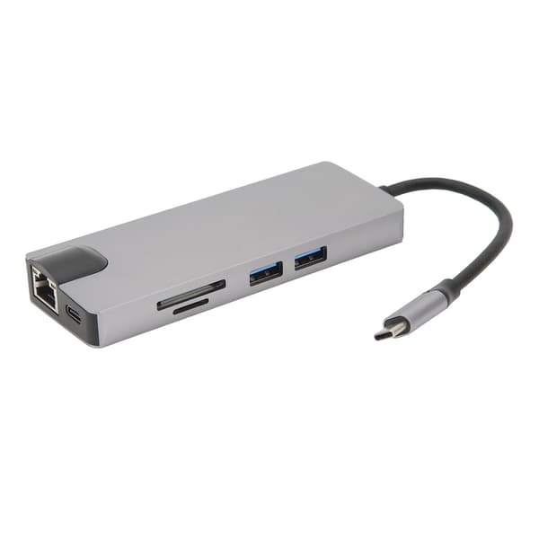 8 i 1 Type C til VGA HD Multimedia Interface Hub Adapter PD Hurtigopladning USB3.0 Hub