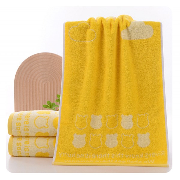 Snabbtorkande badlakan i 100 % bomull (13,7 tum L x 29,5 tum B), smal och lätt design, texturerad dubbelväv, låg luddbildning, absorberande 2-pack gult
