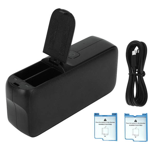 Trådlös actionkamera laddningsfodral dubbla fack förvaring batteri laddare powerbank för Hero 11 10 9 8 7 6 5