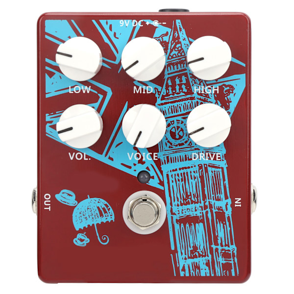 Gitarrdistorsionseffektpedal Flera lägen Bärbar Instrumenttillbehör CP‑58