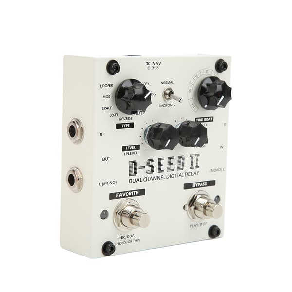 Multi Pedal Effekt 2 Kanal Digital Delay Stereo Looper 8 Tilstande til Elektrisk Guitar