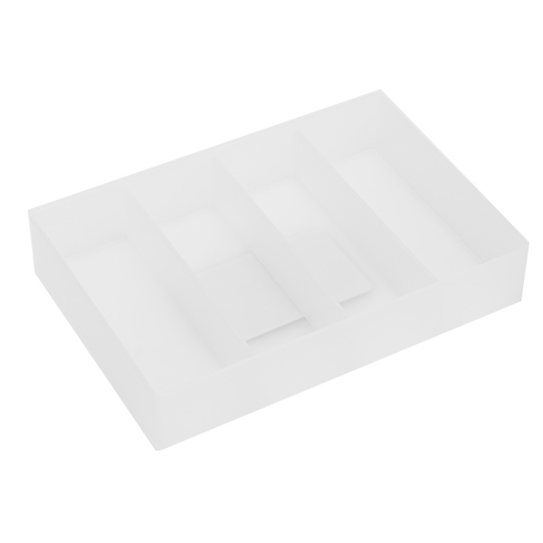 Plast Transparent Multifunktionell Kosmetisk Förvaringslåda Box Rum Organizer med Clapboard M