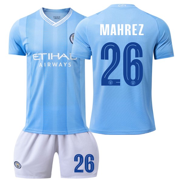 23/24 Champions League-utgåva Manchester City fotbollströjor 26 MAHREZ barnstorlekar28