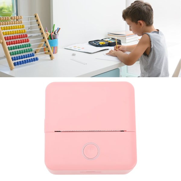 Mini bärbar termisk skrivare bläckfri ficksskrivare med APP för bilder Retro stil foton kvitton anteckningar listor etikett memo QR-koder X33 Rosa