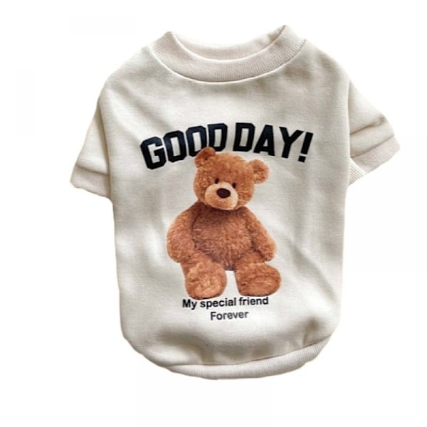 Hundtröjor Söt Tryck Hundkläder Mjuk Bomull Husdjur T-shirts Valp Tryck Sweatshirts för Husdjur Hundar (Storlek L)