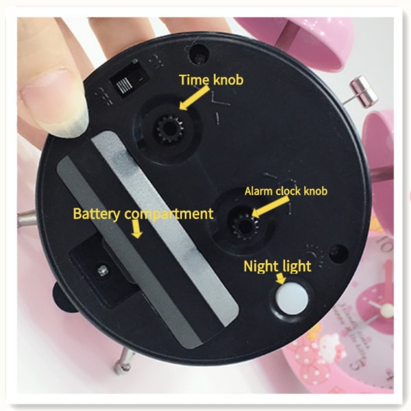 SAYTAY 3 tums sovrumsväckarklocka, tecknad väckarklocka, studenthem dekoration skrivbordsur