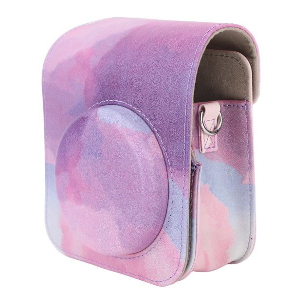 Mini Instant Camera Skyddsväska PU Kameraväska Med Justerbar Axelrem För Fujifilm Instax Mini 12 Kamera Drömmigt Rosa