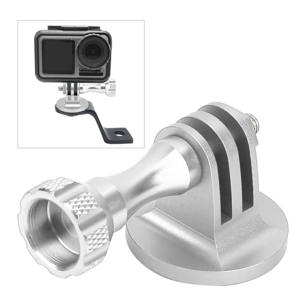 Aluminiumslegering Adapter Action Kamera Tilbehør Multifunktionel Adapter Base 1/4in Skrue til Sport Kamera Interface sølvgrå