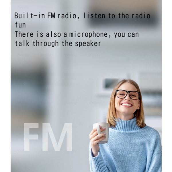 F7 Bluetooth-kaiutin läpinäkyvä värillinen valo Sininen