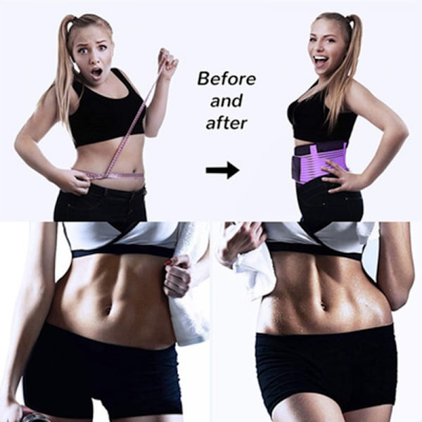 Vyötärötreenaaja Korsetti Trimmer Vyö Naisille Vyötärö Wrap Workout Topit Laihduttava Kehonmuotoilija Vyö (Violetti)