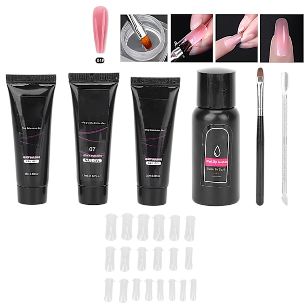 Förlängningslimset DIY 30ml Förlängningslimverktyg Set Present till Nagelkonst Nybörjare Älskare