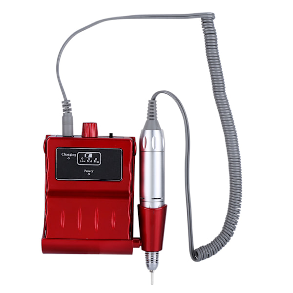 Bærbar 30000RPM Genopladelig Negleboremaskine Manicure Slibning Polering Maskinværktøj( 100‑240V)