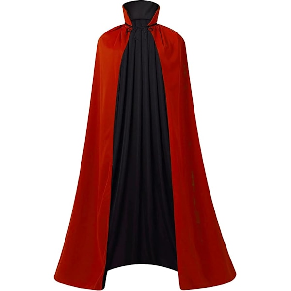 Maklulu Halloween Vampyyriviitta Asu Aikuisten Halloween Asu Viitta Musta ja Punainen Käännettävä Pystykaulusviitta
