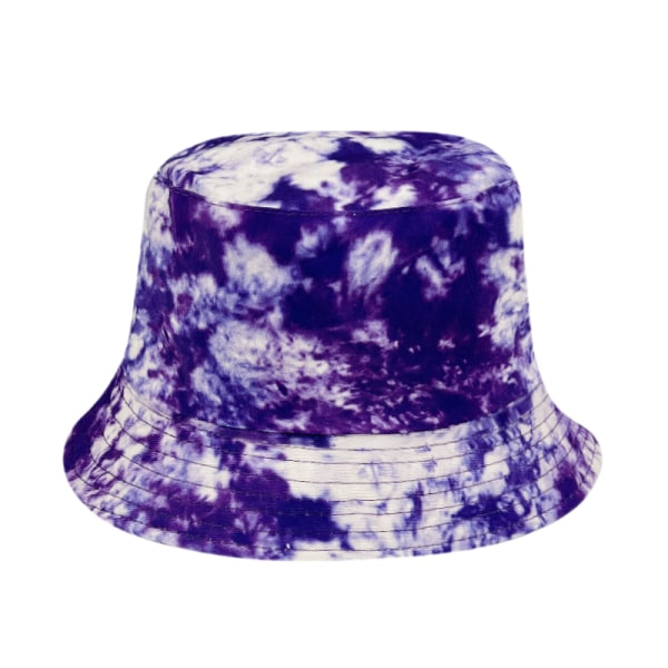 Printed tie-dye fiskare hatt utomhus solskydd hink hatt graffiti dubbelsidig grytmössa