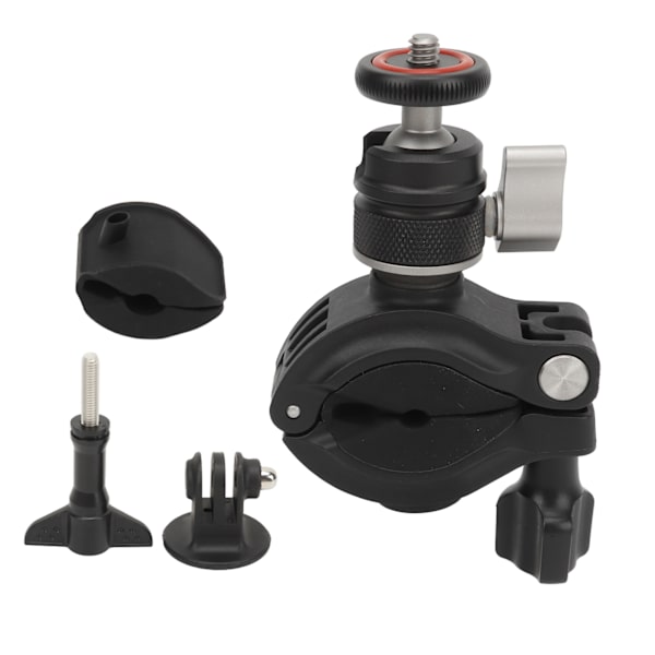 Kamerafäste för motorcykel, 360° rotation, anti-shake med 1/4-tums adapter, fäste för motorcykelstyre, kamerahållare för Insta360 Action Camera