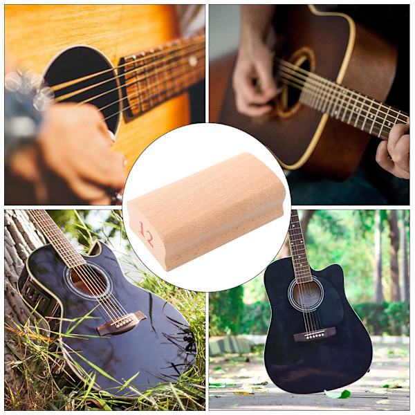 Guitar Fingerboard Radius Sanding Block Fret Leveling Tool med slibepapir (12'')