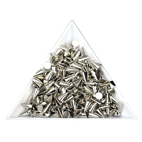 Mini Bullet Rivet Form för DIY Nagelkonst Dekoration Manikyr Charm (Silver)