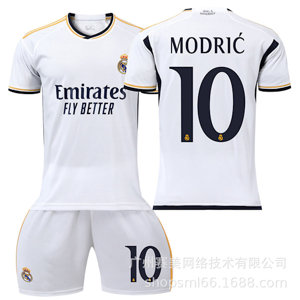 23-24 Ny Real Madrid Hjemmebørnesæt til voksne - 10 MODRIC-28# 10 MODRIC 28#