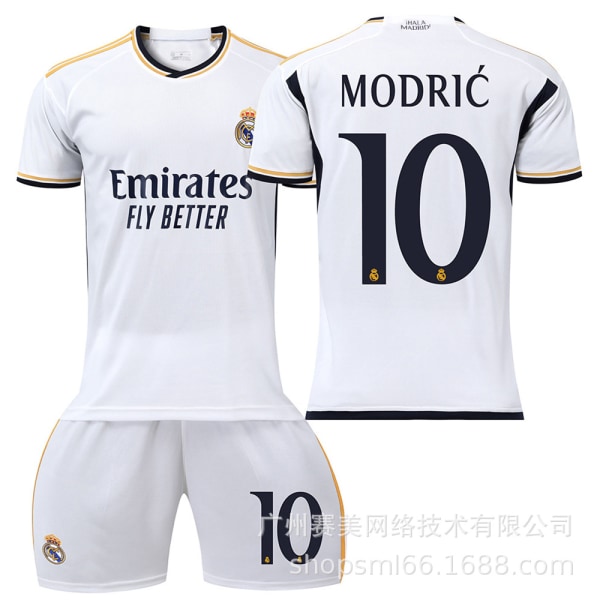 23-24 Nya Real Madrid Home Barn vuxen fotboll Kit-10 MODRIC-18# 10 MODRIC 18#