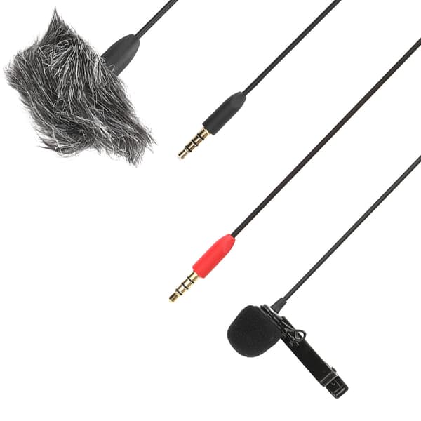 Lavalier Clip On Universal Telefonmikrofon Kompatibel med Opptaksapp