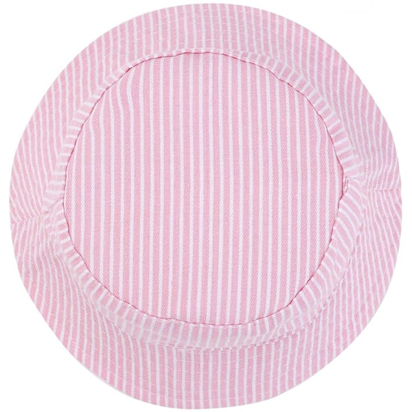 Bucket Hat för Toddler Flickor Pojkar Bred brättad Sommar Solhatt Bomull Roligt tryck för barn---1-2T||Pink Stripe-m