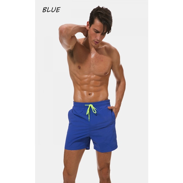 Wekity Herre Badebukser Hurtigtørrende Strandshorts med Lynlåslommer og Mesh-for