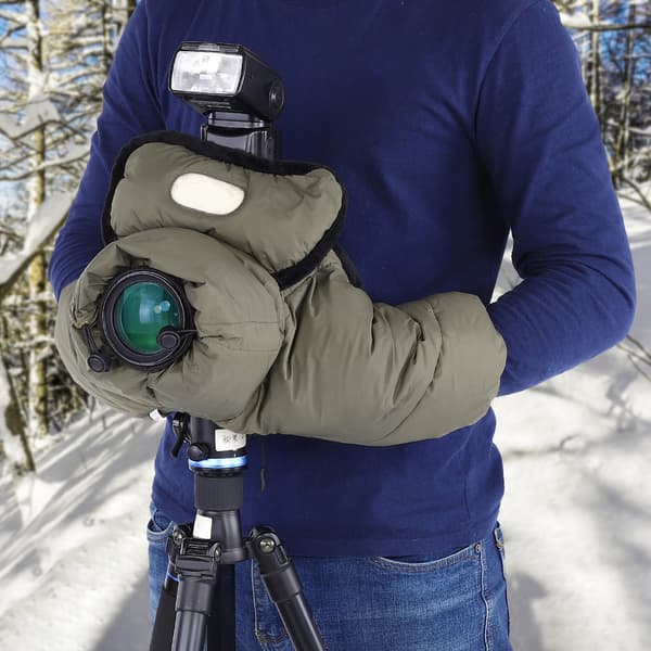 Vattentät vindtät vintertermisk varm DSLR-kameraväskfodral (grön)