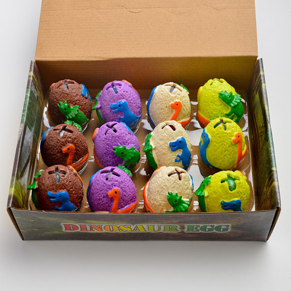 3 st kreativa kläm leksak dinosaurie ägg fidget leksak dekomprimerande hand för pop leksak färg sorterad kläm leksak för ADD hand(lila)