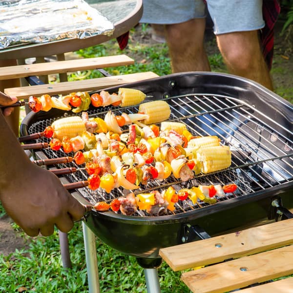 10-pack Engångs Grillmattor - Non-Stick BBQ Nät för Utomhusmatlagning, Perfekt för Kött, Fisk & Grönsaker, Silver 10-Pack