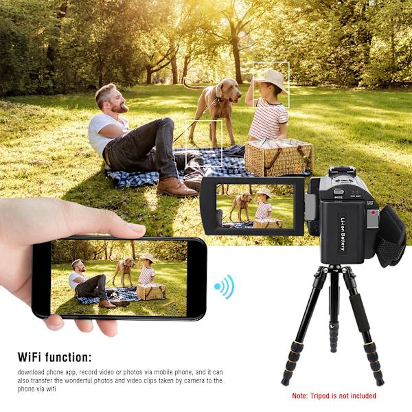 HDRAE8 4K 3,0-tums pekskärm 16X WIFI Digital videokamera Nattvision #2