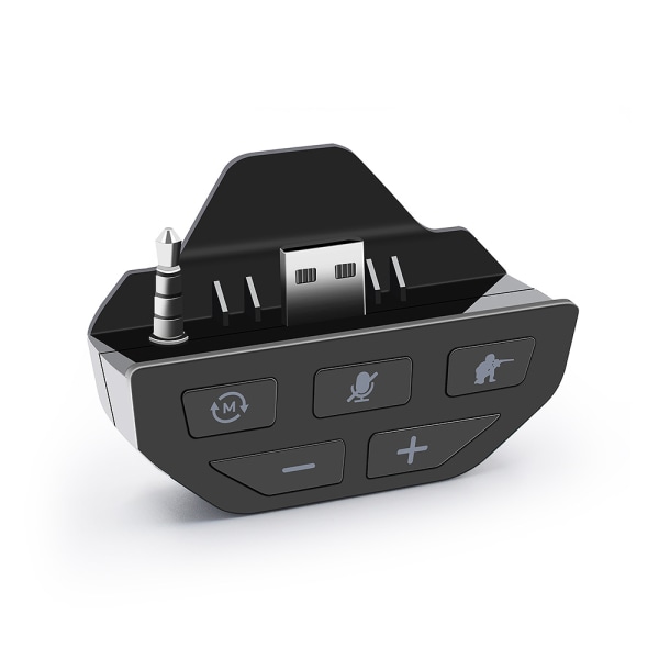 Spelkontroll Sound Enhancer Gamepad Headsetadapter för Xbox One S/X (svart)