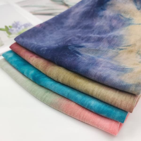 Breda Hårband för Kvinnor 4-Pack - Knutna Hårinpackningar, Stretchiga Tie Dye Håraccessoarer för Kvinnor & Flickor, Mjuka Elastiska Hårband Tie Dye3