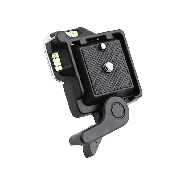 QR40 Snabbfäste Adapter Tvåvägs Nivå Stativklämma Adapter Med Två Dubbla Säkerhetsknappar