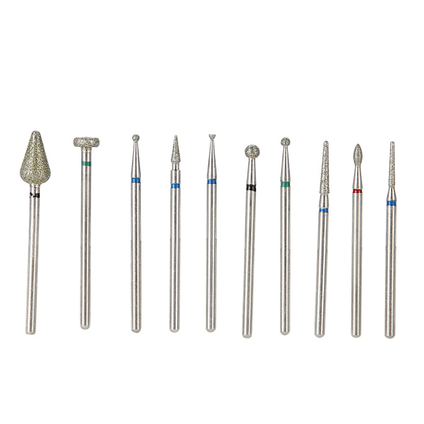 10 st / set legering stål nagelkonst borr polerhuvud kit nagelborrmaskin tillbehör 06#